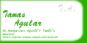 tamas agular business card